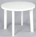Produktbild: Gartentisch Tondo Ø90 x 72cm Rund Weiß Kunststoff Terrassentisch Balkontisch