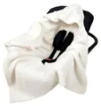 Produktbild: BabyLux Babyschale Warme Einschlagdecke Bouclé 80x80 cm für Autositz Decke 0+, Bouclé - Ecru - 80x80cm