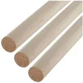 Produktbild: SO-TECH® Kleiderstange Garderobenstange Rundstab Holzstab zum Basteln Ø 30 mm Buche (Spar-Set, 3 St), Länge: 80 cm Ø 3 cm x 80 cm