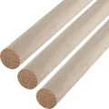 Produktbild: 3 Stück SOTECH Buche Rundstäbe glatt Ø30 x 800 mm Rundhölzer Holzstäbe zum Basteln oder als Garderobenstangen