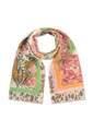 Produktbild: CODELLO PRINTED SCARF PATTERN MIX grün-90X - 90X180CM