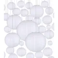 Produktbild: Papierlaterne 30er Pack, Weiße Papierlaterne, Runde Hängende Papierlaternen f...