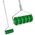 Produktbild: Rasenlüfter Aerifizierer für Rasen 45cm Breite Rasenbelüfter mit 30 Eisenspikes