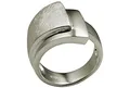 Produktbild: SILBERMOOS Eleganter Damen Ring doppelter Bandring gebürstet glänzend breit 925 Sterling Silber, Größe:52