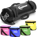 Produktbild: 20kg Power Bag mit 4 Kettlebell Gewichten - 20x60 Home Training Sandbag 6 Griffe