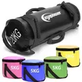 Produktbild: 20kg Power Bag mit 4 Kettlebell Gewichten - 20x60 Home Training Sandbag 6 Griffe