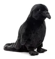 Produktbild: Uni-Toys - Rabe schwarz - Mit krähender Stimme - 23 cm (Höhe) - Plüsch-Vogel, Krähe - Plüschtier, Kuscheltier