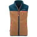 Produktbild: Trollkids Kinder Hemsedal Fleeceweste - 176 - almond/madeira blue/deep orange