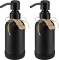 Produktbild: ALTGLAS Seifenspender 2x250ml schwarz Glas Edelstahl