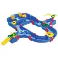 Produktbild: Aquaplay Wasserspieltisch Super Set, Wasserbahn mit Kran, Schleuse, Handpumpe und Boot blau