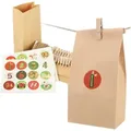 Produktbild: com-four® Adventskalender zum selbst Befüllen - Weihnachtskalender zum Basteln für Kinder - DIY Kalender für Weihnachten (Motivauswahl der Aufk...