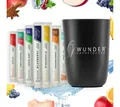 Produktbild: Wunder Zahnstocher Mundpflegecenter Wunder Zahnstocher mit Geschmack - Becher Schwarz + 80er Single Pack