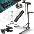 Produktbild: KESSER® Fahrradmontageständer Profi Reparaturständer Aluminium für Fahrräder Mountainbikes E-bike Schwerlast-Montageständer Fahrradständer +Tasche mit Schnelllösevorrichtungen Klemmkopf 360° drehbar