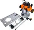 Produktbild: Triton TRA001 Präzisions Oberfräse 2400 W 0 - 68 mm mit Doppelfunktion ( 330165 ) + Anschlag
