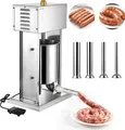 Produktbild: VEVOR elektrischer Wurstfüller 10 L Wurstfüllmaschine Fleischfüller mit stufenloser Geschwindigkeitsregelung & Pedal, Hochleistungsfüller aus Edelstahl mit 4 Wurstfüllrohren, Fleischfüllen