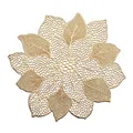 Produktbild: Zeller 26917 weihnachtliches, schickes Platzset Flower, PVC, Gold