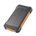 Produktbild: LogiLink Mobile Powerbank, LiPo 8.000mAh, solar, mit Taschenlampe schwarz/orange