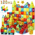 Produktbild: Olvy Magnetische Bausteine 120 Teile – Montessori Magnetspielzeug für Kinder ab 3 Jahre, kompatibel mit Magna Tiles & Magnetic Tiles, Magnetbaus...