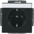 Produktbild: Busch-Jaeger Steckdose 20 EUCNB-81, Plattform 63, Unterputz, 1-fach, mit Beschriftungsfeld, schwarz matt