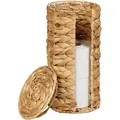 Produktbild: Relaxdays Toilettenpapier Aufbewahrung, 3 Rollen, HxD: 34 x 18 cm, Wasserhyazinthe, Reserverollenhalter stehend, natur