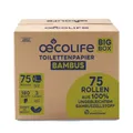 Produktbild: Fripa Markenvertriebs GmbH Fripa oecolife Toilettenpapier, BAMBUS, 3-lagig, naturbeige, Weiches Klopapier aus 100% ungebleichtem Bambuszellstoff, 1 Karton = 75 Rollen à 180 Blatt 1617500