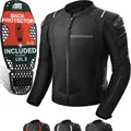 Produktbild: SHIMA MeshPro 2.0 Motorrad Jacke Herren mit Protektoren AirForce Rückenprotektor Motorradjacke Sommer Schulter Protektor Ellbogen Textiljacke Schutzjacken Protektorenjacke Stadt (Männer, Schwarz, XXL)