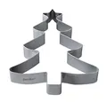Produktbild: Zenker XL Plätzchen Ausstecher Weihnachten – Weihnachtsbaum Ausstechform für leckere Tannenbaum-Kekse und süße Plätzchen – 2in1 Keksausstecher und Backrahmen aus Edelstahl, Silber
