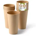 Produktbild: BIOZOYG 1000 Stück Einwegbecher 500 ml / 20 oz Pappbecher, Kaffeebecher, ungebleicht, ökologisch, kompostierbar, umweltschonend für Coffee to Go