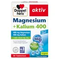 Produktbild: Doppelherz Magnesium + Kalium 400 – Magnesium und Kalium als Beitrag für die normale Muskelfunktion – 30 Tabletten
