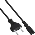 Produktbild: InLine® 16654O Netzkabel, Netzstecker auf Euro 8 C7 Stecker, 0,3m