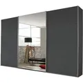 Produktbild: Schwebetürenschrank grau metallic - mit Spiegel - 360x229 cm