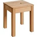 Produktbild: Krok Wood 1x Hocker mit Eingriff Tomas aus Massivholz in Buche 35x35x45 cm - Naturbelassen