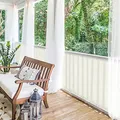 Produktbild: BALCONIO Balkon Sichtschutz wasserabweisend Balkonbespannung Balkonabdeckung für Balkon Terrasse aus Polyester-Weiss-300 x 85 cm
