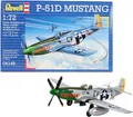 Produktbild: Revell Modellbausatz Flugzeug 1:72 - P-51D Mustang im Maßstab 1:72, Level 3, originalgetreue Nachbildung mit vielen Details, 04148, 80-4148