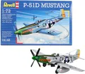 Produktbild: REVELL, P-51D Mustang Flugzeug zum Zusammenbauen und Lackieren, 1/72, REV04148