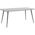 Produktbild: BELIANI Esstisch Grau / Schwarz 160 x 80 cm aus Spanplatte und Metall in Betonoptik Wohnzimmer Esszimmer Salon Küche Rechteckig Minimalistisch Modern - Grau/Schwarz