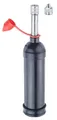 Produktbild: Connex Stoßfettpresse - schwarz / rot / chromfarbig - Kompaktausführung - mit ausziehbarem Rohr - Füllvolumen 40 ccm / Fettpresse / Schmiernippel / Fettspritze / COXT591400