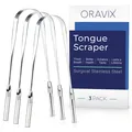 Produktbild: Zungenschaber Edelstahl | Dreier-Pack | Zungenreiniger | Für einen frischen A...
