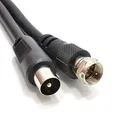 Produktbild: Koaxialkabel SAT Zum TV Antenne Kabel F Stecker Stecker Zum RF Fly Anschlusskabel RG59 1 m Schwarz [1 Meter/1m]