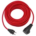 Produktbild: Brennenstuhl Verlängerungskabel rot 10m Stecker + Kupplung Gummi Stromkabel