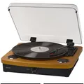 Produktbild: Denver VPL-230LW Plattenspieler Bluetooth Light Wood – Retro Schallplattenspieler mit Lautsprecher - USB/SD zum Digitalisieren - 33/45/78 RPM Vinyl Record Player