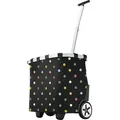 Produktbild: reisenthel Einkaufstrolley carrycruiser dots 40L Schwarz bunte Punkte - große Räder - Schwarz mit bunten Punkten - Schwarz