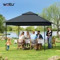 Produktbild: Pavillon Gartenpavillon mit Moskitonetz Faltpavillon Partyzelt mit 4 Seitenteilen Tragtasche, wasserdicht höhenverstellbares UV-Schutz, 3x3 m,