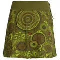 Produktbild: Vishes Minirock Rock bunt mit Mandalas und Blumen bedruckt Cacheur, Ethno, Goa, Hippie Style grün 34