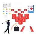 Produktbild: VEVOR Golfspiel Set, 6-Loch-Golfplatz, _bungsspiele für Golf im Eimer, Golf-Chipping-Spiel für den Au_enbereich, tragbares Outdoor-Golfspiel, Ideal