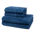Produktbild: Vossen - 4 teiliges Frottier-Set - Vienna Style Supersoft (2 X Handtuch 2 X Duschtuch im Set) - 620 g/m2 - Baumwolle - Frottee - saugstark - weich und flauschig - Deep Blue