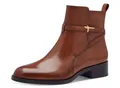 Produktbild: Stiefelette TAMARIS, Damen, Gr. 39, braun (cognac used), Glattleder, unifarben, Schuhe Stiefelette, Blockabsatz, Businessschuh, Ankleboots mit T-Logoverszierung