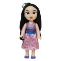 Produktbild: Disney Princess Mulan Puppe 35cm, reflektierende Glitzeraugen, bewegliche Gelenke, ausziehbares Outfit, Kamm, langes schwarzes Haar, für Mädchen ab 3 Jahren