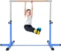Produktbild: COSTWAY Gymnastik Turnreck, Trainingsgeraete hoehenverstellbar, Turnstangen bis 100kg belastbar, Heimtraining, Blau