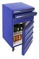 Produktbild: Gastro-Cool Kühlschrank, Werkstattwagen Design, Rollcontainer Kühlschrank, 3 Schubladen, Blau, CT50